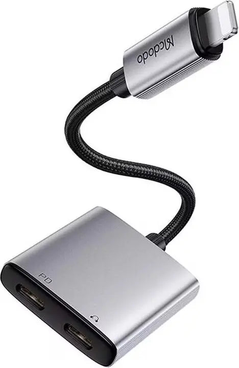 Mcdodo CA-5560 2-in-1 Lightning to Dual Lightning Audio Adapter - Saif Al Najmi Kw